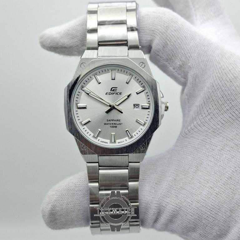 photo_2025-09-07_19-29-34 ساعت مردانه صفحه سفید کاسیو ادیفایس مدل Casio Edifice ERF-S108D - Image 1