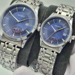 ساعت ست سیکو کلاسیک صفحه سرمه ای قاب نقره ای SEIKO - Image 2