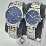 ساعت ست سیکو کلاسیک صفحه سرمه ای قاب نقره ای SEIKO