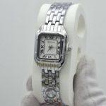 ساعت زنانه استیل کارتیر صفحه مربع سفید CARTIER - Image 2