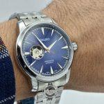 ساعت مچی مردانه سیکو Seiko Presage اتوماتیک طرح قلب باز با صفحه سرمه‌ای - Image 2