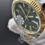 ساعت مچی مردانه رولکس دیت جاست نقره ای طلایی صفحه سبز ژاپن با موتور می‌یوتا اصلی و قفل اصلی تمام استیل - Image 4