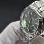 ساعت مچی مردانه رولکس دیت جاست نقره ای صفحه طوسی با موتور ژاپن می‌یوتا اصلی و قفل اصلی تمام استیل - Image 5