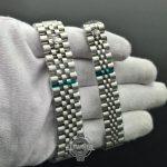 ساعت مچی ست رولکس دیت جاست نقره ای صفحه سفید با موتور ژاپن می‌یوتا اصلی و قفل اصلی تمام استیل - Image 4