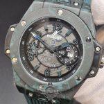 ساعت هابلوت مردانه سبز یشمی | قاب کربن، بند اسپرت، قفل اصلی Hublot - Image 3