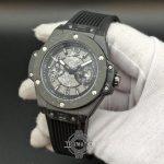 ساعت هابلوت مردانه مشکی | قاب کربن، بند اسپرت مشکی، قفل اصلی Hublot - Image 3
