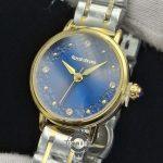 ساعت زنانه رویال کروم ژاپن صفحه آبی قاب نقره ای طلایی رفرنس2057 | استیل 316 اصل | کیفیت لاکچری با طراحی ظریف - Image 2