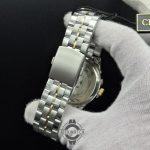 ساعت مردانه سیتیزن وی آی پی | صفحه مشکی با قاب و بند نقرهای–طلایی و تقویم ۳۱ روزه - Image 5