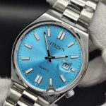 ساعت مردانه سیتیزن سویوسا صفحه تیفانی (آبی فیروزه ای) قاب نقره ای کیفیت مستر citizen - Image 2