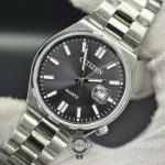 ساعت مردانه سیتیزن سویوسا صفحه مشکی قاب نقره ای کیفیت مستر citizen - Image 2