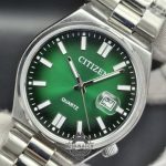 ساعت مردانه سیتیزن سویوسا صفحه سبز یشمی قاب نقره ای کیفیت مستر citizen - Image 2