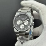 ساعت مردانه تیسوت صفحه مشکی سه موتوره(کورنوگراف) پی ار ایکس تمام استیل TISSOT 1853 PRX - Image 2