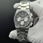ساعت مردانه تیسوت صفحه مشکی سه موتوره(کورنوگراف) پی ار ایکس تمام استیل TISSOT 1853 PRX - Image 3