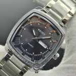 ساعت مردانه سیکو پرستیژ دو تقویم صفحه مشکی تمام استیل SEIKO - Image 2