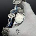 ساعت مردانه سیکو پرستیژ دو تقویم صفحه سفید تمام استیل SEIKO - Image 5