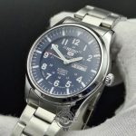 ساعت مردانه سیکو 5 دو تقویم صفحه سرمه ای SEIKO 5 - Image 3