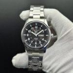 ساعت مردانه سیکو 5 دو تقویم صفحه مشکی SEIKO 5