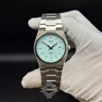 تیسوت پی ار ایکس صفحه آبی فیروزه ای موتور ژاپن قاب و بند استیل 316 کیفیت مستر TISSOT PRX1853