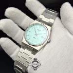 تیسوت پی ار ایکس صفحه آبی فیروزه ای موتور ژاپن قاب و بند استیل 316 کیفیت مستر TISSOT PRX1853 - Image 6