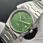 ساعت مردانه تیسوت پی ار ایکس صفحه سبز موتور ژاپن قاب و بند استیل 316 کیفیت مستر TISSOT PRX1853 - Image 2