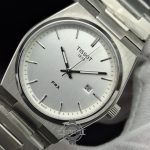 ساعت مردانه تیسوت پی ار ایکس صفحه سفید موتور ژاپن قاب و بند استیل 316 کیفیت مستر TISSOT PRX1853
