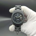 ساعت مردانه رولکس تمام مشکی (فول بلک) کربنی مات با شیشه ذره بینیRolex black - Image 3