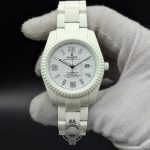 ساعت مردانه رولکس تمام سفید (فول بلک) کربنی مات با شیشه ذره بینیRolex - Image 3