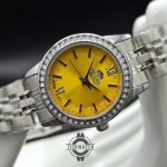 ساعت زنانه اورینت OR-SH215L صفحه زرد انبه ای دور جواهر - Image 2